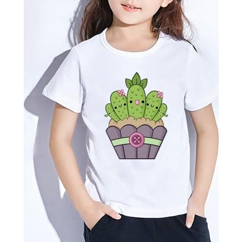 Kids Boy T-shirt Cactus Girls Cartoon Tops Cute Baby Tees Summer Print Clothes Toddler Fashion T Shirts Children Costume,YKP132