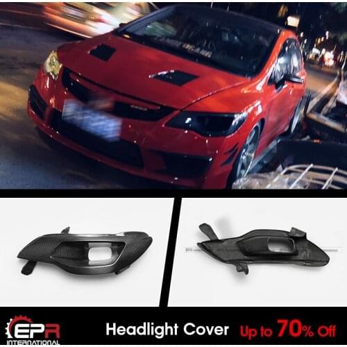 For Honda Civic FD2 EPA Style Carbon Glossy Headlight Intake Duct LHS Exterior Body kits