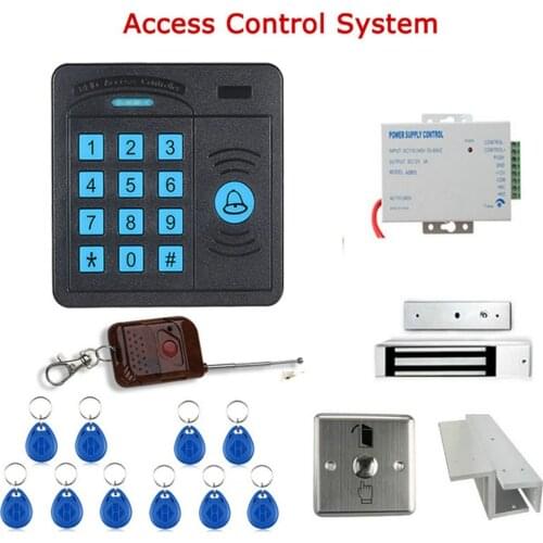 Door Access Control System Controller ABS Case RFID Reader Keypad Remote Control 10 ID cards Magnetic Lock