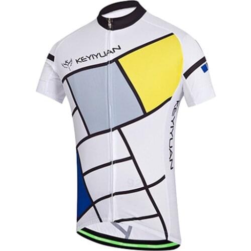 KEYIYUAN male short sleeves shirt bike jersey short sleeve male summer breathable bicycle sweatshirt