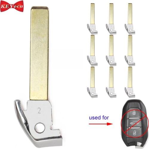 KEYECU 10pcs for Peugeot 208 301 308 4008 for Citroen C4 Grand Picasso DS4 DS5 Emergency Key Blade HU83 VA2