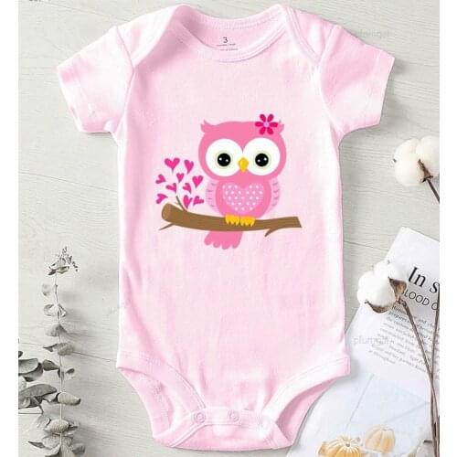 Newborns Romper Children Jumpsuits Toddler Girl Winter Shower Gifts New Born Baby Clothes Owl Printed Infant Costume