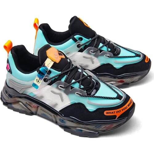 Mesh Mens Flat Sneakers Fashion Brand Breathable Men Shoes Casual Comfortable Man Chunky Sneakers For Male Plus Sizes 39-45