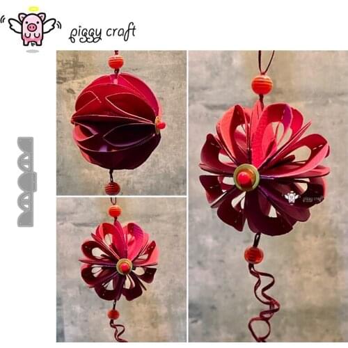 Piggy Craft metal cutting dies cut die mold Folded flower decoration Scrapbook paper craft knife mould blade punch stencils dies