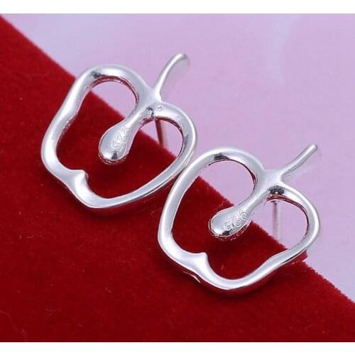 Fashion jewelry Earring For Women, Plated Earrings Apple Earrings E145 /GOWIVAFL PCPLMVCD silver color