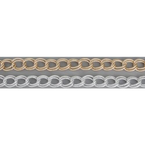 1meter 19x17mm Gold Silver Bulk Aluminum Curb Chains Necklace Bracelet For Women Men Jewelry Findings Components DIY Material