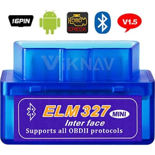 Newest V1.5 ELM 327 Bluetooth Diagnostic Interface ELM327 OBD2 OBDII Code Reader MINI ELM327 V1.5 Dual PCB for Android PC