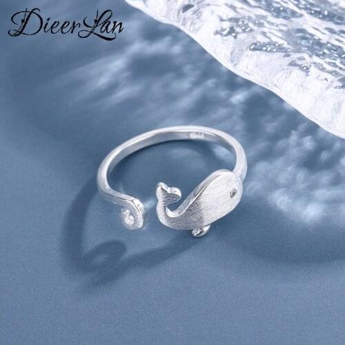 New Korean Charm Fish Rings for Women Female Finger Rings Romantic Birthday Gift For Girlfriend Jewelry