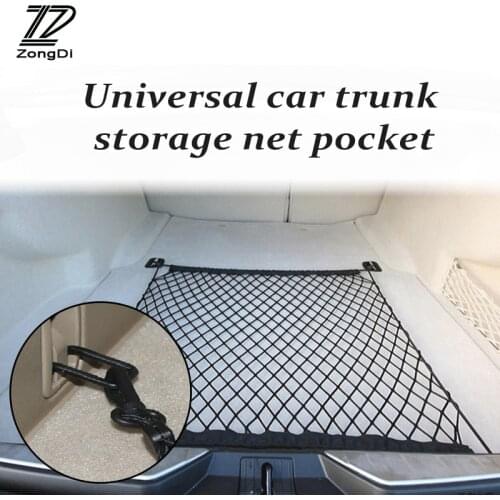 ZD Nylon Car Trunk Net Mesh Storage Organizer For Ford Focus 2 Fiesta Kuga Ecosport kia Rio K2 Soul Renault Megane 3 Accessories