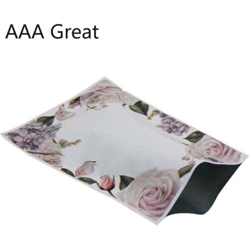 100Pcs/Lot Aluminum Foil Packing Bag Open Top Flowers Snack Nuts Mylar Pouches Retail Package Mask Tea Packaging Bag Flat Bags