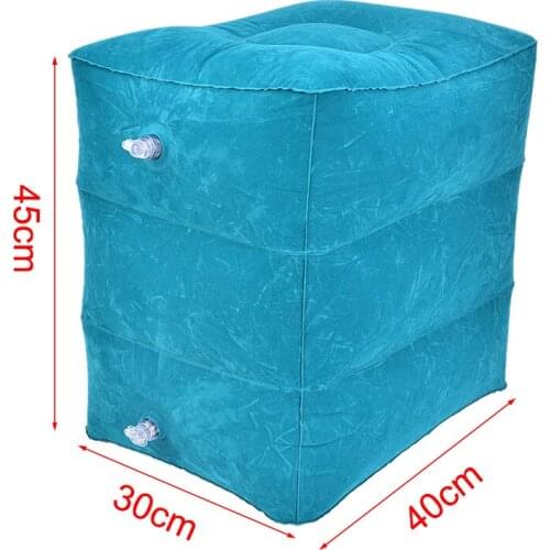 Useful Inflatable Portable Travel Footrest Pillow Plane Train Kids Bed Foot Rest Pad