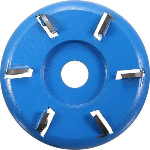 90mm 6Teeth Milling Cutter Disc Woodworking Carving Disc Arc/Flat Aperture Angle Grinder Wheel Wood Polishing Tool Accessories