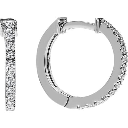 Diamond Cubic Zirconia Hoop Earrings For Women Extraordinary Earrings Jewelry