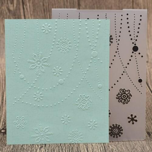 Snowflake Stamps Flowers Plastic Embossing Folder Template For Scrapbooking Photo Album Paper Card Background Decoration