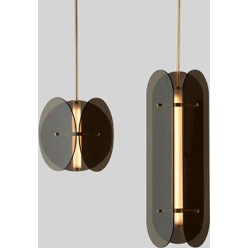 Nordic luxury restaurant small chandelier designer creative bedroom bedside lamp personality single head bar glass lamp