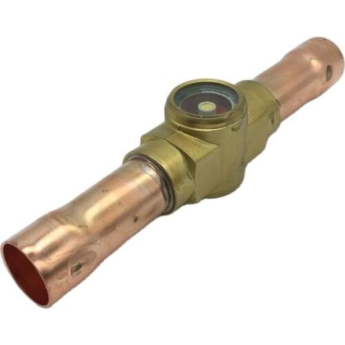 7/8" sight glass uses indicator color changes to remind whether it need change filter driers to avoid ice block happen in TEV