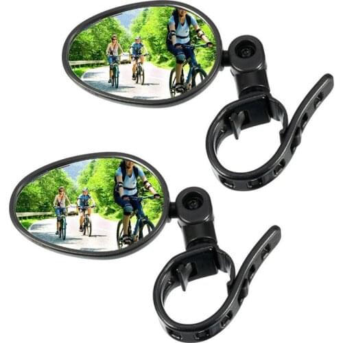 Bike Mirror Shockproof Acrylic Convex Mirror Safe Rearview Mirror for Mountain Road Bike 360 Degree Adjustable Rotation B2Cshop