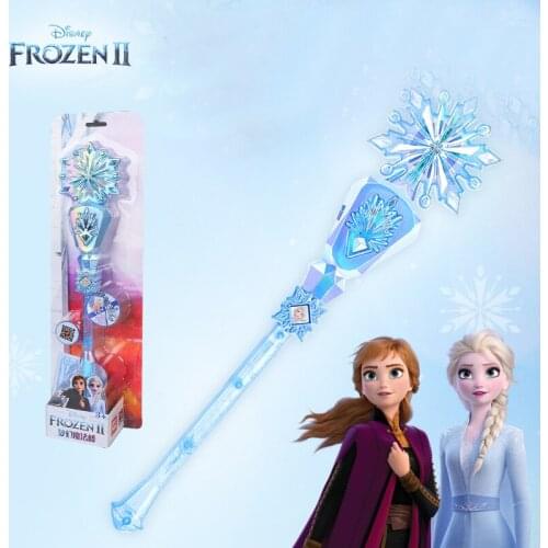 Disney Cartoon ice and snow magic wand childrens house toy lighting sound effect music stick Girl Dress Up Toy birthday gift