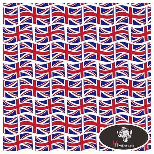 High quality UK Flag hydro dipping hydrographic film 0.5mx10m water transfer printing film HFP056