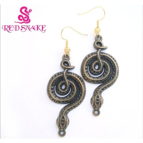 RED SNAKE Retro color Sanke Earrings for Women