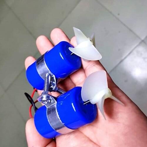 1Pair RC Jet Boat Underwater Motor Thruster 7.4V 16800RPM CW CCW 3-Blades Propeller for DIY Mini ROV Robot RC Bait