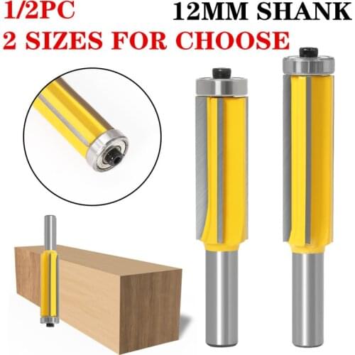 1Pc 12mm Shank 4 Flute Trimming Knife Edging Trimmer Wood Router Bit Woodworking Tools Router Bits For Wood