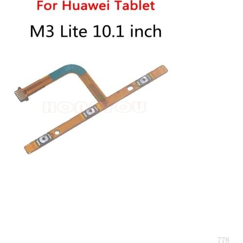 10PCS/Lot For Huawei Tablet M3 Lite 10.1 inch BAH-AL00/W09 Power Button Switch & Volume Up / Down On / Off Button Flex Cable
