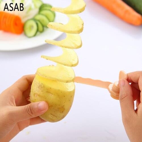 2pcs Carrot Spiral Slicer Vegetable Cutting Potato Cutter Kitchen Supplies Home Gadgets Spiral Slicer Vegetable Carving Machine