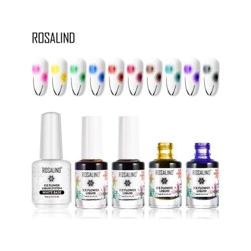 ROSALIND 2021 NEW ICE Flower Gel Systerm Uv Semipermanent nail polish without lamp