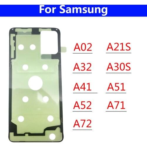 5Pcs,Original Back Battery Cover Door glue tape For Samsung A20S A21S A30S A41 A51 A71 A32 A52 A72 Waterproof Back Cover Sticker