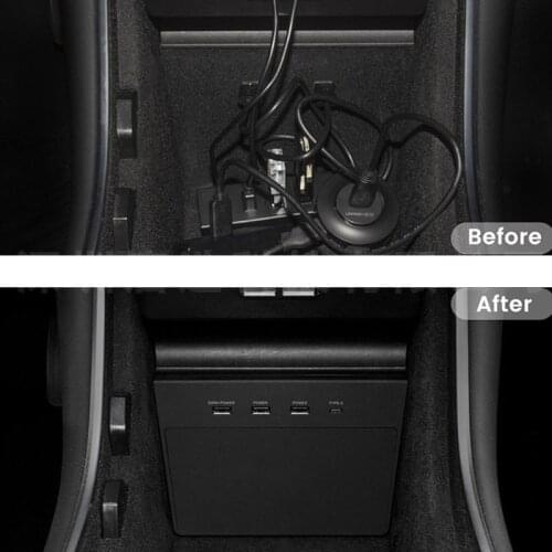 5 in 1 Matedock Hub Hub Expansion Magnetic Cover Hub Box for Tesla Model 3 270E