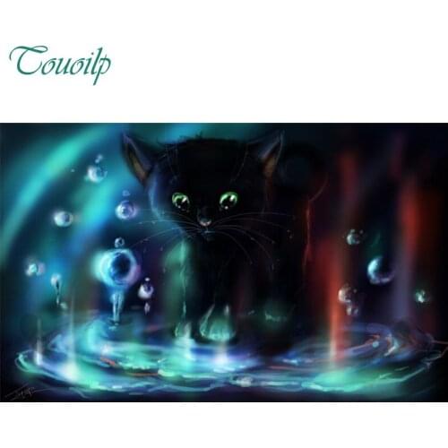 Needlework 5D diamond embroidery full resin diamond with picture home decor mosaic diy diamond painting round&square black cat