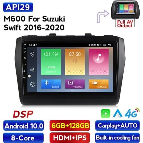 6+128 Android 10.0 DVD 2Din Car Radio Multimedia Video Player Navigation GPS For Suzuki Swift 2018 2017 2019 2020 Carplay AUTO