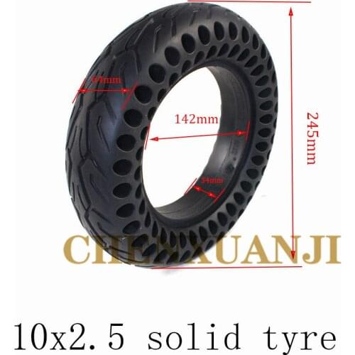 Free Shipping 10Inch Solid Tyre10x2.50Tire Fits Electric Scooter Balance Drive Bicycle Tyre 10x2.5Inflatable Tyre and Inner Tube