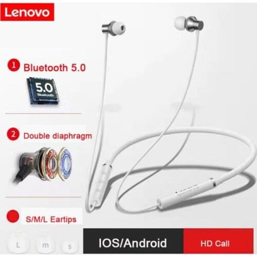 Lenovo HE05X Bluetooth 5.0 Neckband Wireless Earphone BT5.0 Sports Sweatproof Headset IPX5 with Mic Noise Cancelling
