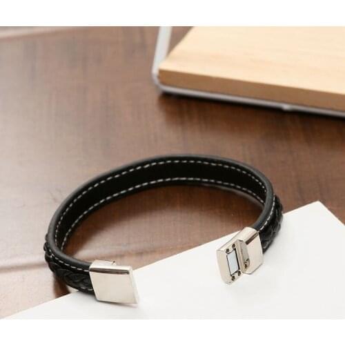 Rock Bracelet Healing Balancing Genuine Leather Bracelets Man Fashion Women Gift For