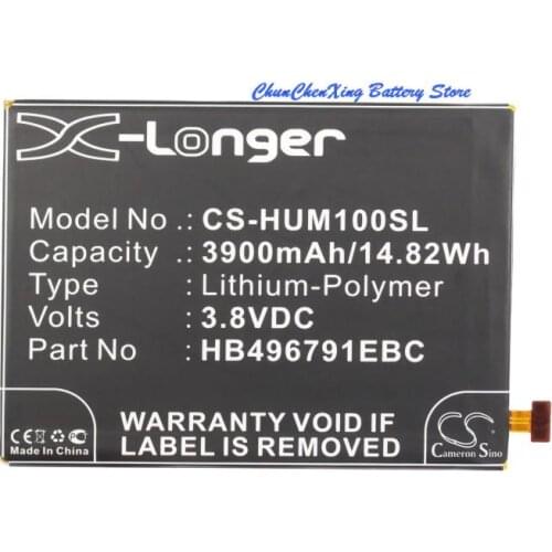 Cameron Sino High Quality 3900mAh Battery HB496791EBC,HB496791EBW for Huawei Ascend Mate 1,Mate 2,MT1-T00, U06,MT2-C00,L02,L03