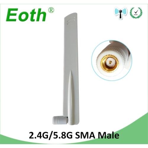 2.4GHz 5GHz 5.8Ghz Dual Band wifi Antenna 8dBi SMA Male Connector 2.4 Ghz 5G 5.8G wi fi Antena aerial wireless router antenne