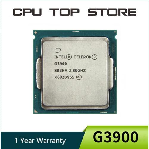 Intel Celeron G3900 2.8GHz 2M Cache Dual-Core CPU Processor SR2HV LGA 1151 Tray