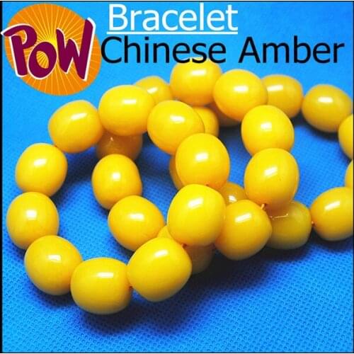 Imitation Man Bracelets Powerful Jewelry Yellow Beads Matching for charms clothes wear Size 20mm