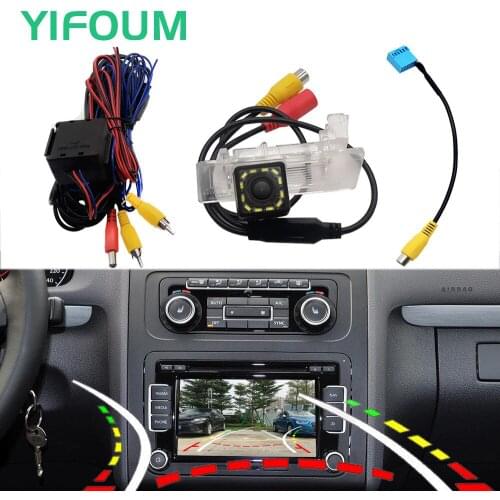 Fisheye Dynamic Trajectory HD Car Rear View Backup Camera For Volkswagen VW Passat B8 2015 2016 2017 & Original Factory Screen