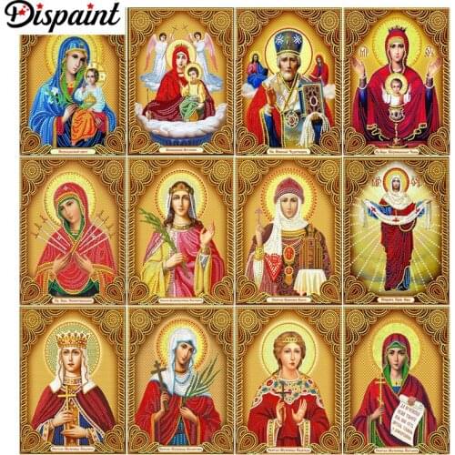 Dispaint Full Drill Diamond Painting "Kid, character, religi” DIY Picture Of Rhinestone 5D Diamond Embroidery Cross Stitch Decor