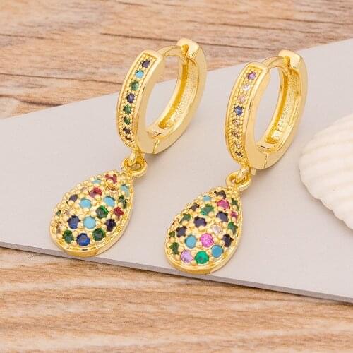 Classic Oval Heart Cross 5 Styles Pendant Earrings Trendy Romantic Birthday Gift New Year Present Women Wholesale Drop Earrings