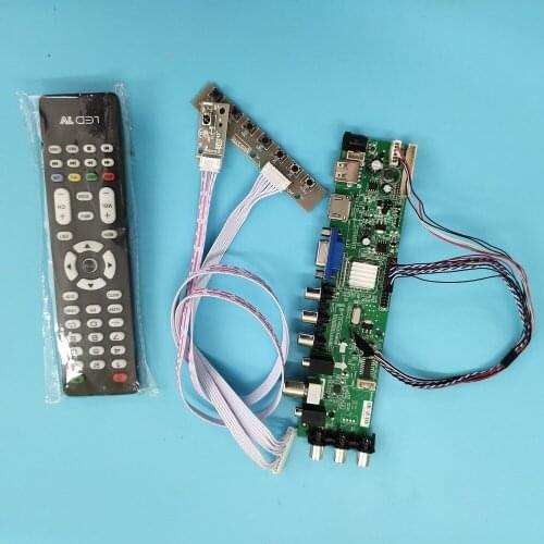 Kit For B156XTT01.3/B156XTT01.2 VGA LED HDMI digital 1366X768 Signal controller board 40pin TV LVDS USB remote DVB-T DVB-T2 WLED