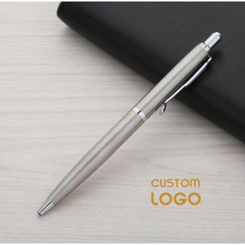 Metal Luxury Ballpoint Pen 0.7MM Press Refill Pens for Writing Custom logo Gift Pen Stationery Office School Supplies