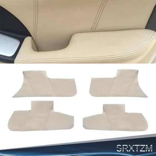 Microfibre Leather Interior Deco Doors Panel Center Armrest Protective Cover For Hyundai Elantra 2004-2012