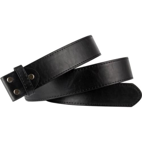Mens PU leather Belt without buckle DIY Belt accessories 3.8cm