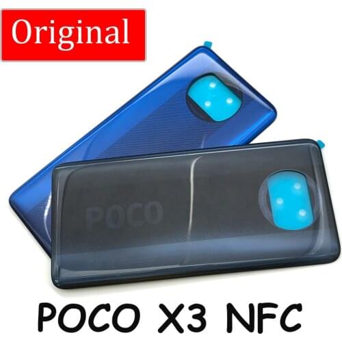 Original Replacement Glass Battery Back Cover Case For Xiaomi POCO X3 NFC Global Version