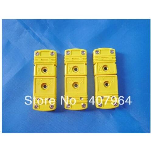 OMEGA type Yellow Color Flat pin Male and Female Mini Thermocouple Connector K