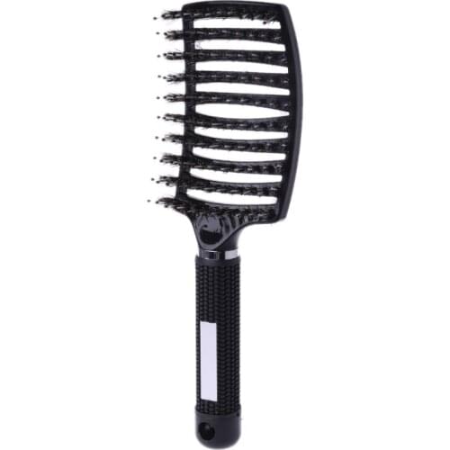 Salon Professional Bristle & Nylon Hairbrush Scalp Massage Comb Wet Hair Brush 4XFB